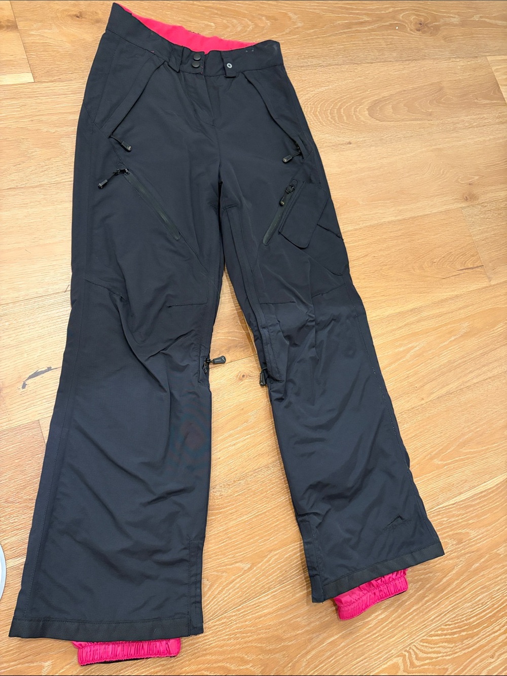 Women’s Black Snow/Ski Pants with Pink Lining